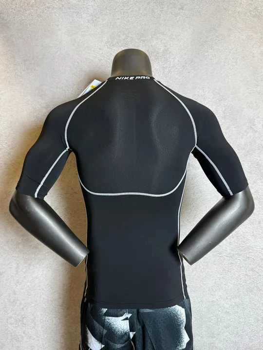 View 3 of Black Short Sleeve Compression Shirt · Style 001