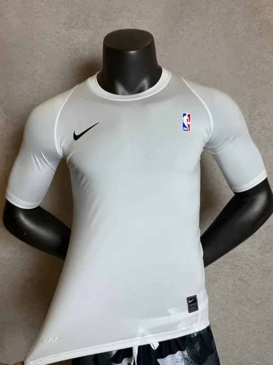 View 4 of White Short Sleeve Compression Shirt · Style 101