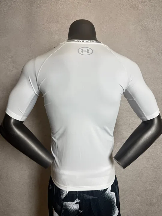 View 2 of White Short Sleeve Compression Shirt · Style 202