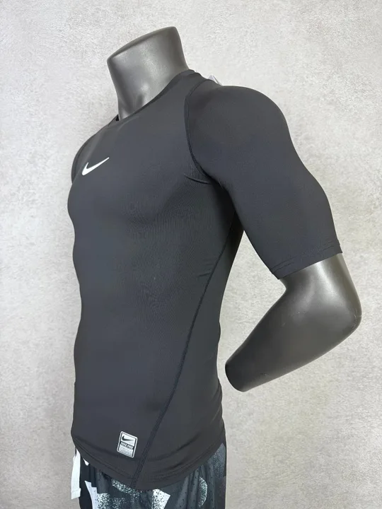View 4 of Black Short Sleeve Compression Shirt · Style 003