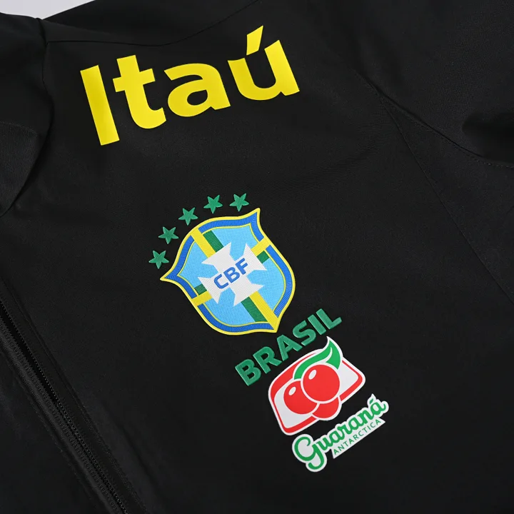 View 3 of Nike Brazil Black Stand Collar Windbreaker Jacket