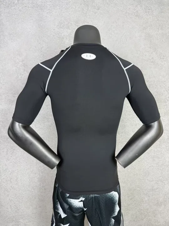 View 3 of Black Short Sleeve Compression Shirt · Style 204