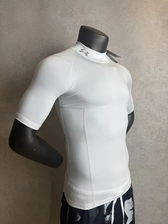 View 4 of White Short Sleeve Compression Shirt · Style 207
