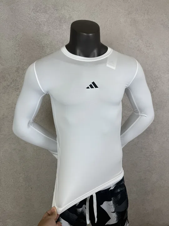 View 4 of White Long Sleeve Compression Shirt · Style 401-1