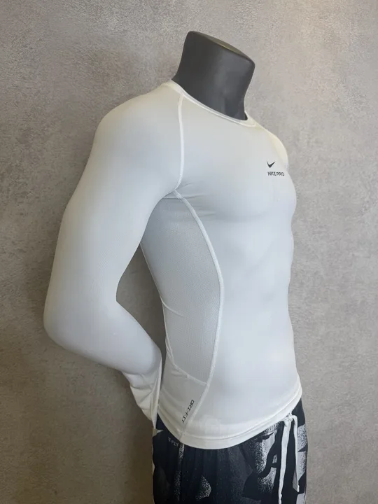 View 3 of White Long Sleeve Compression Shirt · Style 101-4