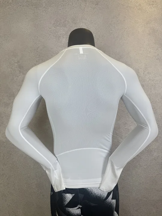 View 2 of White Long Sleeve Compression Shirt · Style 101-4