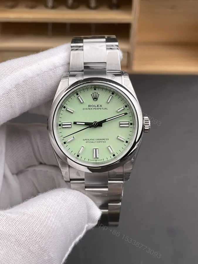 View 1 of Rolex Oyster Perpetual 36 Stainless Steel Pistachio 126000-0011