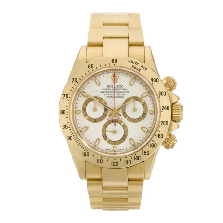 View 1 of Rolex Cosmograph Daytona 116508 Super Clone: 40mm Yellow Gold Champagne Dial