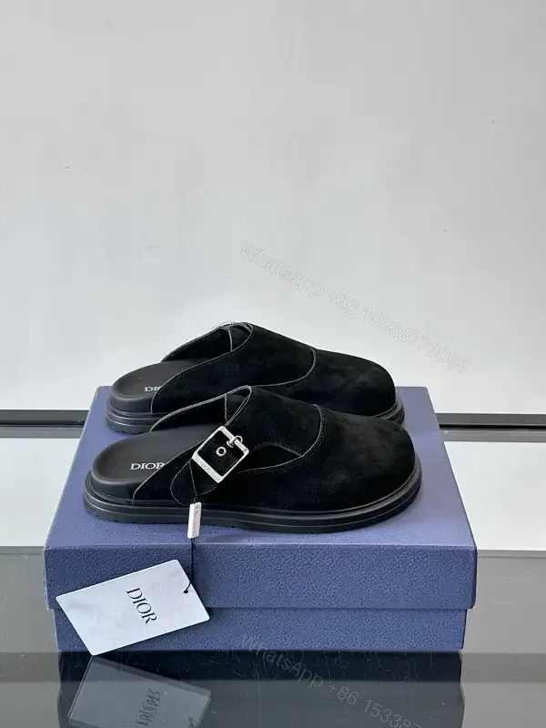 View 1 of Avant-Guard Slip-On Driver Mules: Subtle Texture, Quiet Power
