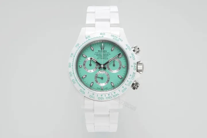 View 1 of Rolex Daytona Mint Ceramic 40mm Automatic White Ceramic Bracelet RLX-DAYTONA-MINT-CERAMIC-40MM-WHITE-CERAMIC