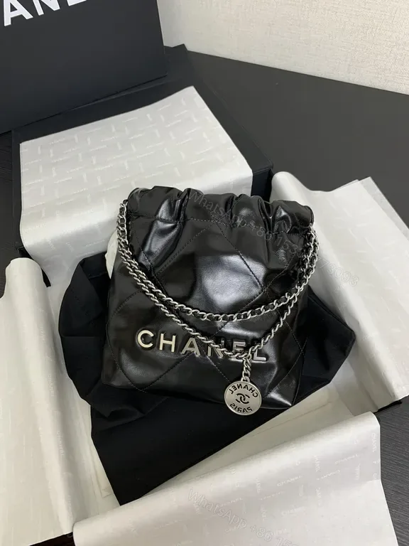 View 1 of Chanel-Inspired Chain-Handled Quilted Leather Bag
