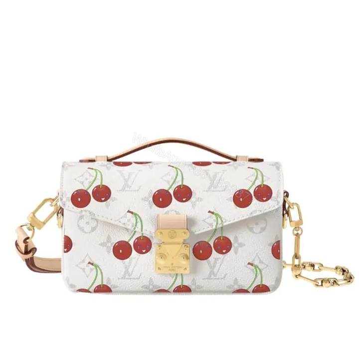View 1 of Louis Vuitton X Murakami Pochette Métis East West Monogram Cherry White 21Cm M14231