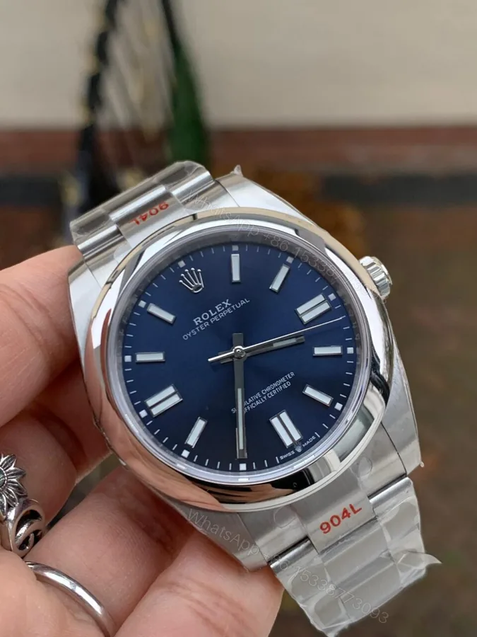 View 1 of EW FACTORY 1:1 Rolex OYSTER PERPETUAL BRIGHT BLUE dial 41MM Asian A3230