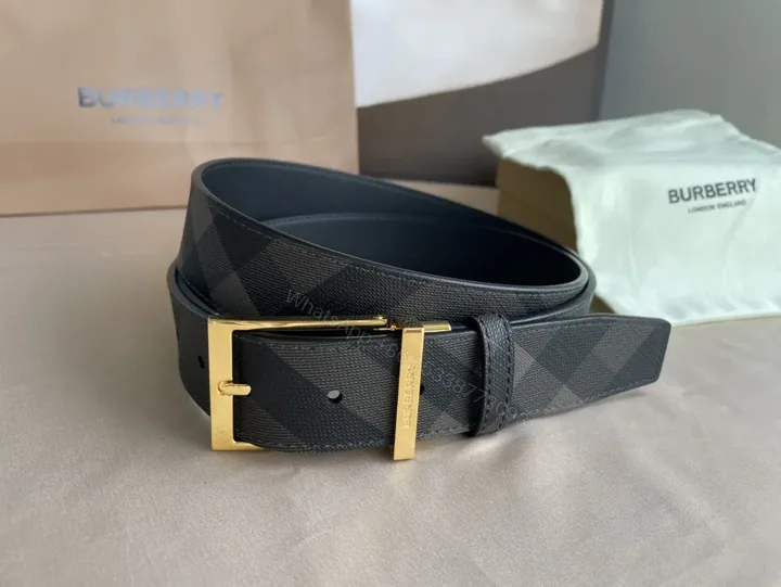 View 1 of Patterned Luxury Belt: Checkerboard, Gold Buckle, Leather Waistwear