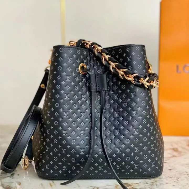 View 1 of Louis Vuitton LV Neonoe BB Like Auth Black Woman’s Handbags 26cm