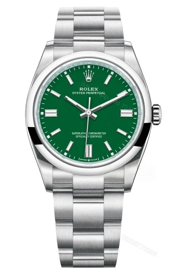 View 1 of Rolex Super Clone Oyster Perpetual M126000-0005 Green Dial 36MM 3230 Movement