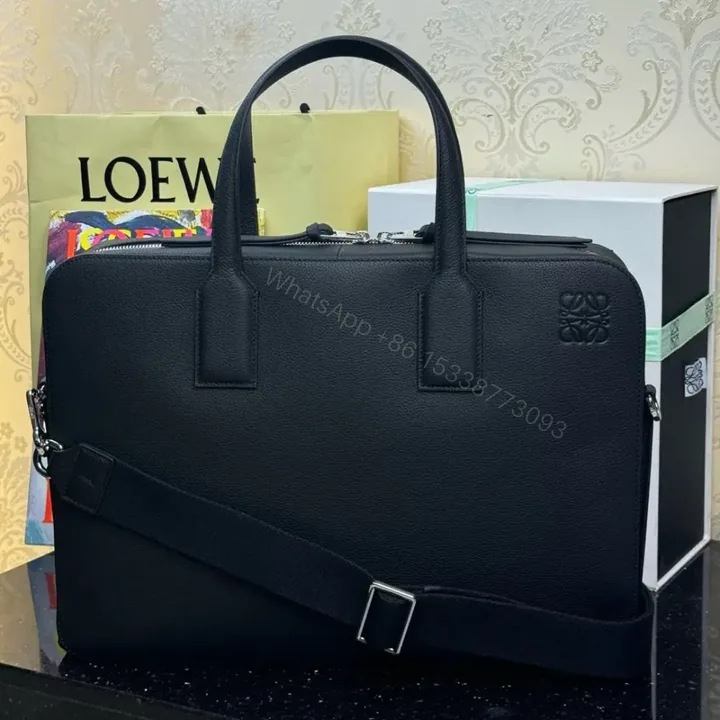 View 1 of 高仿Loewe*Goya系列1100小牛皮男士公文包黑色免檢版