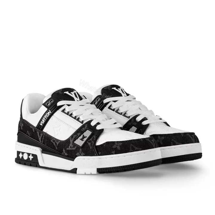 View 1 of Louis Vuitton Trainer Sneakers Black And White 1A9JGB