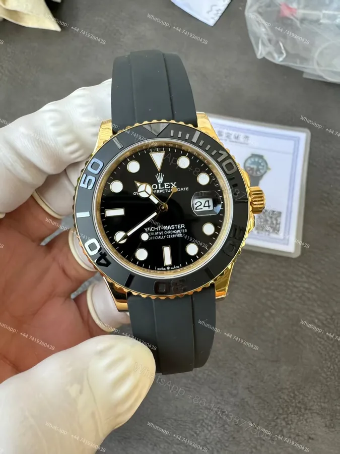 View 1 of Rolex Yacht-Master 226658 1:1 Replica 18K Gold Plated 42MM 3235 Movement Super Clone Watch