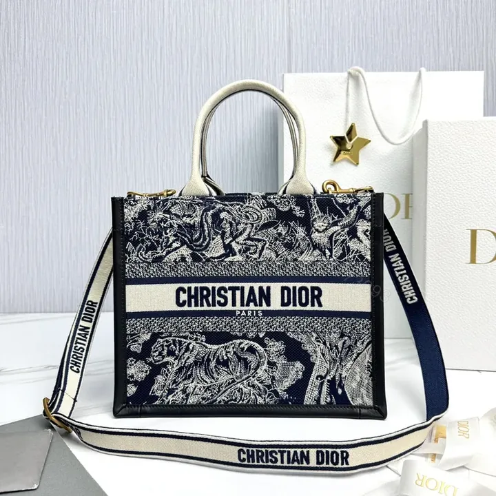 View 1 of Patterned Tote with Baroque Weave + Dior Straps Tote