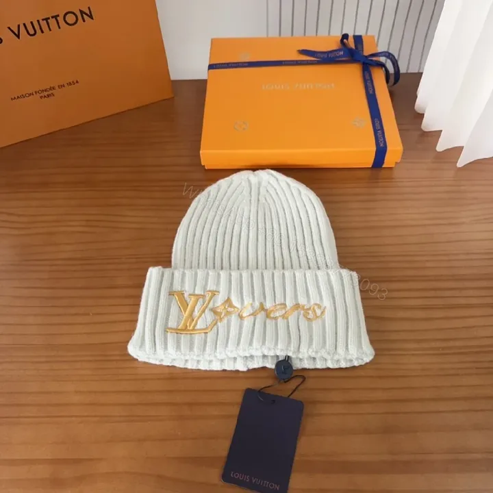 View 1 of Chunky Knit Beanie: Lux Monogram Accent Warmth Cap