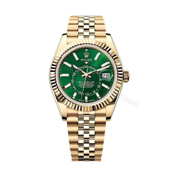 View 1 of Rolex Sky-Dweller Green Dial 336938 (Jubilee)