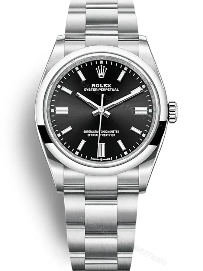 View 1 of Replica Rolex Oyster Perpetual Lady Black Dial 126000 36 mm
