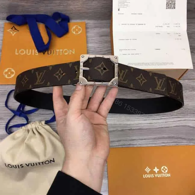 View 1 of LOUIS VUITTON PYRAMIDE FRAME 40MM REVERSIBLE BELT – B165