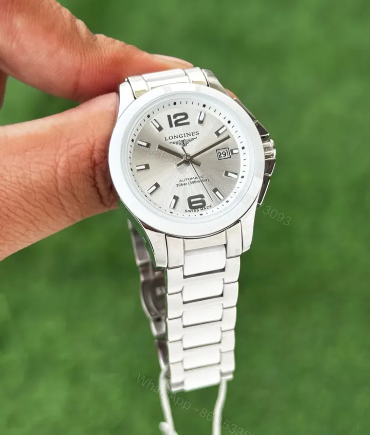 View 1 of Longines Elegant Classic White Silver Ceramic 40mm Quartz