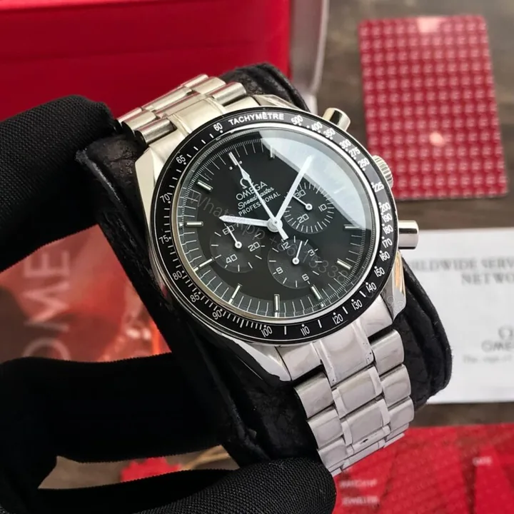 View 1 of Omega Moonwatch Professional Black Dial Chronograph 40mm Quartz