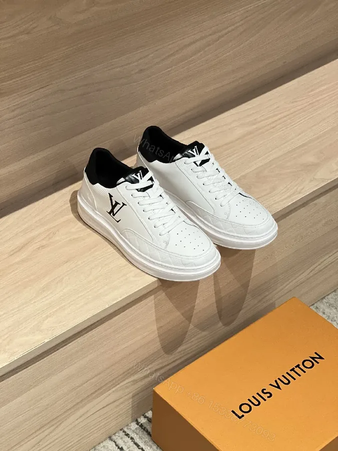 View 1 of White Leather High-Top Sneakers: Subtle Luxury Detailing
