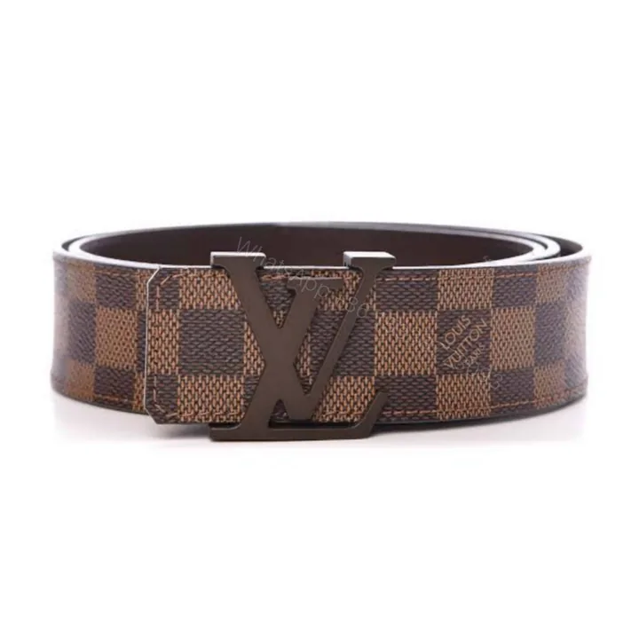 View 1 of LOUIS VUITTON DAMIER EBENE LV INITIALES BELT – B31