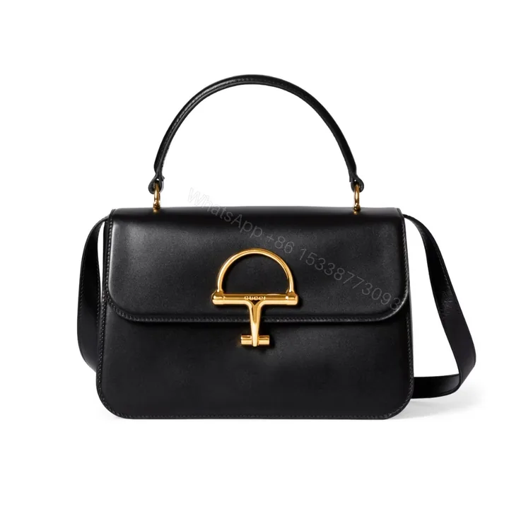 View 1 of Gucci Siena Medium Top Handle Bag Black Leather 25Cm