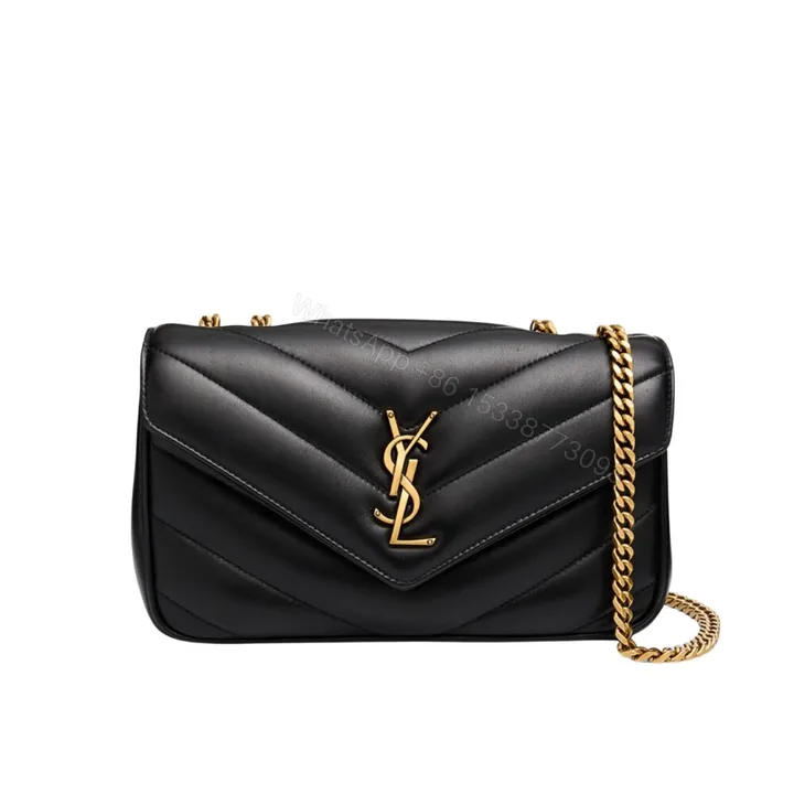 View 1 of Saint Laurent Loulou Small In Matelassé Black 24Cm 801437AAEAX1000
