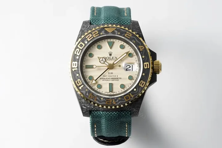 View 1 of TW Factory Clean Factory Diw Rolex GMT-Master II, Green, Carbon Fiber