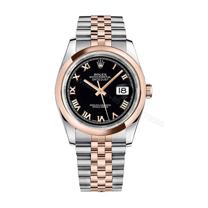 View 1 of Rolex Datejust 116201 Roman Numeral Black Dial Replica