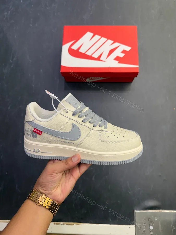 View 1 of FIRST COPY NIKE AIRFORCE NORTH FACE X SUPREME OFF WHITE