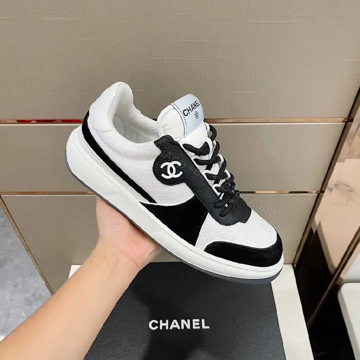 View 1 of Black & White Mesh-Suede Sneaker: Everyday Luxury Comfort