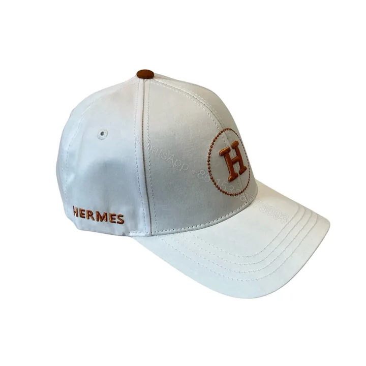 View 1 of HERMES BASEBALL CAP WHITE H LOGO
