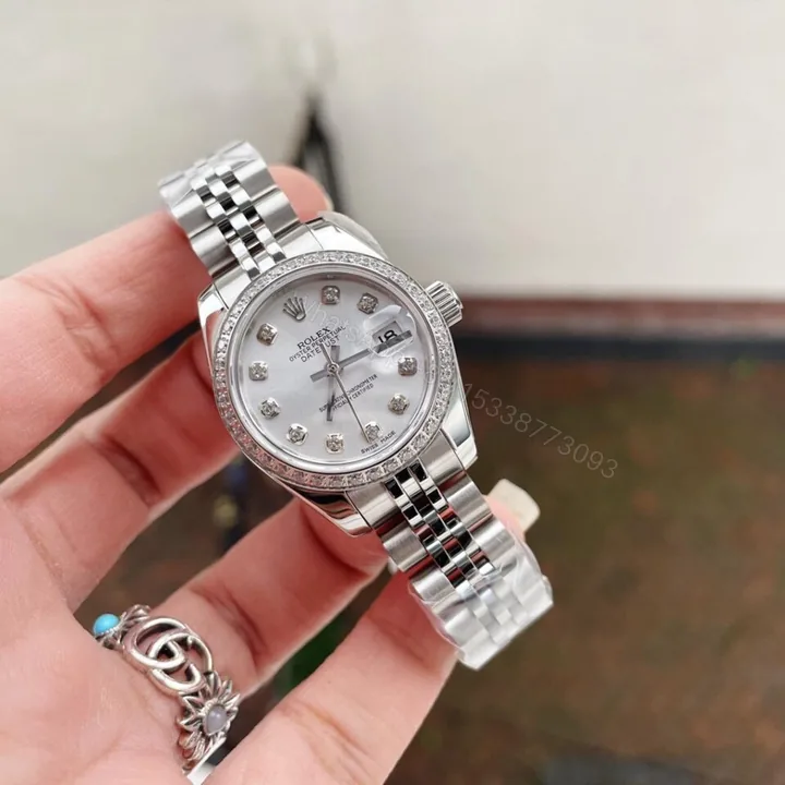View 1 of Rolex Datejust ladies 28mm silver dial fluted bezel