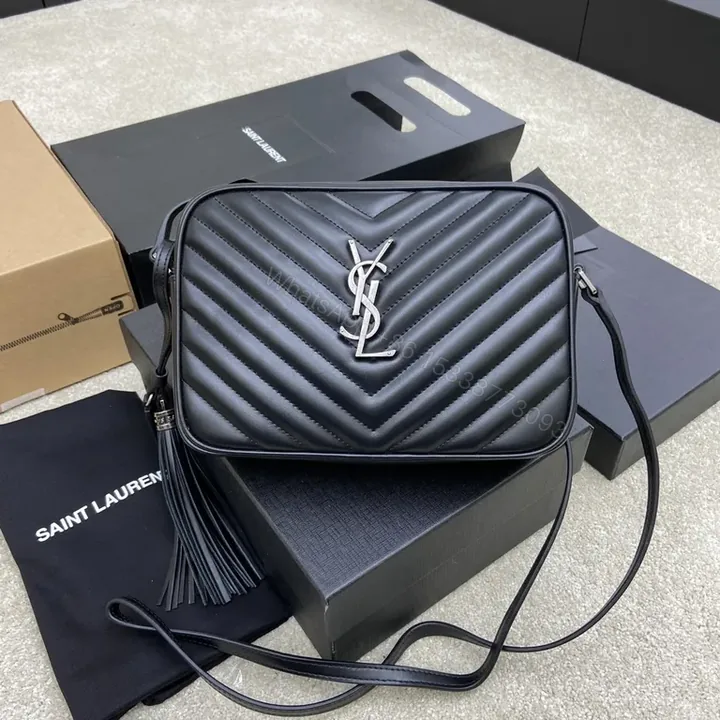 View 1 of Chic Chevron Quilting Crossbody with YSL Hardware Bag