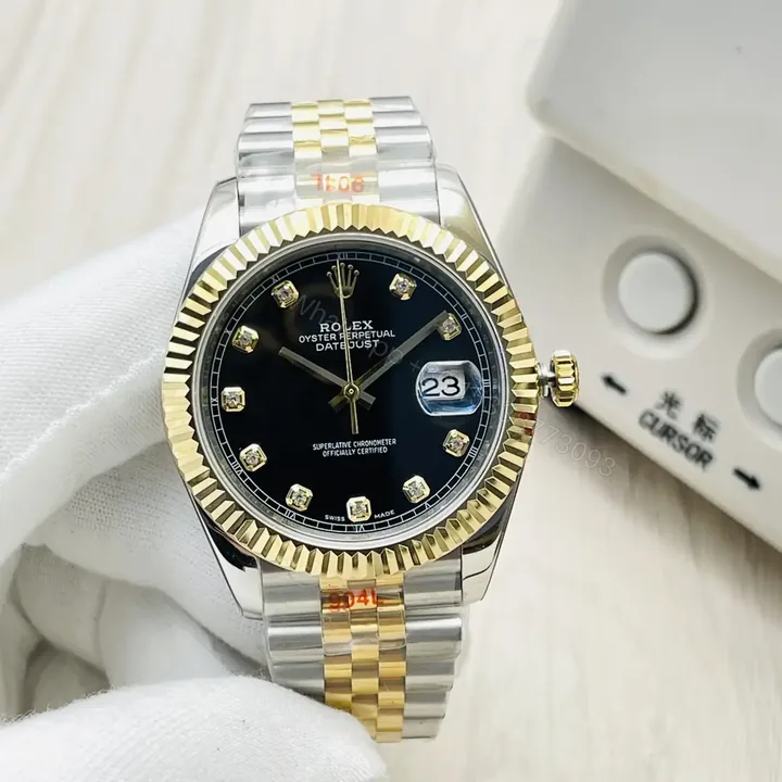 View 1 of Fake Rolex Datejust Black Jubilee Best Diamond Dial 41MM 126333-0006