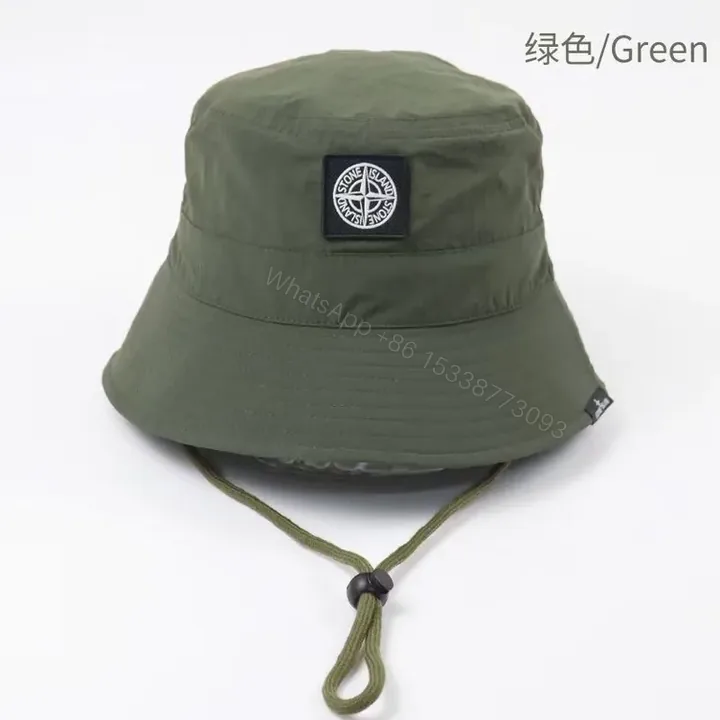 View 1 of Olive Green Stone Island-Style Bucket Hat: Refined Utility