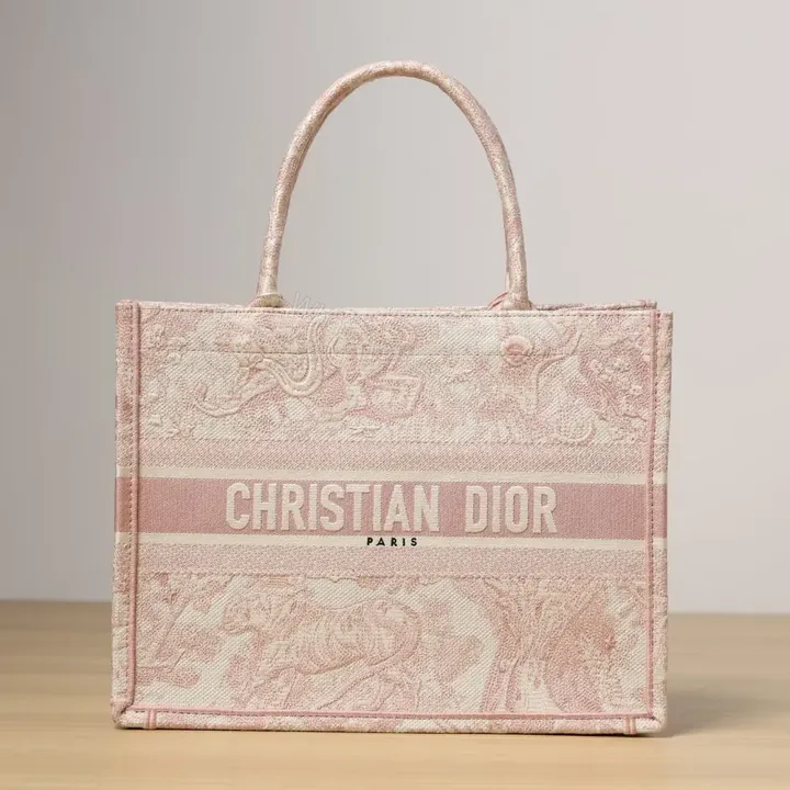 View 1 of 高仿Dior*BookTote系列粉色茹伊M手袋