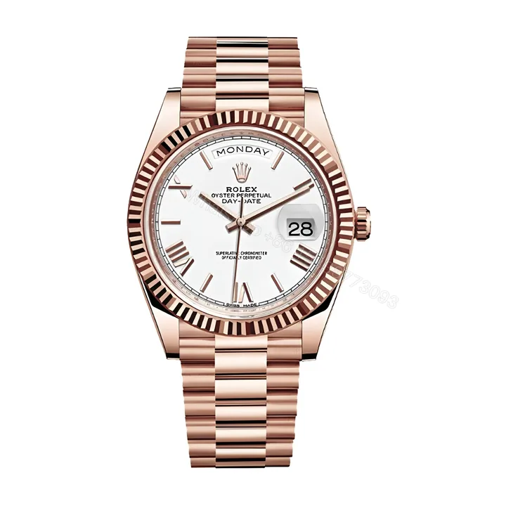 View 1 of Rolex Day-Date 228235 KW Rose Gold White Dial Replica
