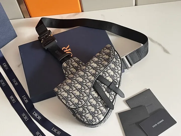 View 1 of Charcoal Dior Oblique Crossbody: Compact Luxury Bag
