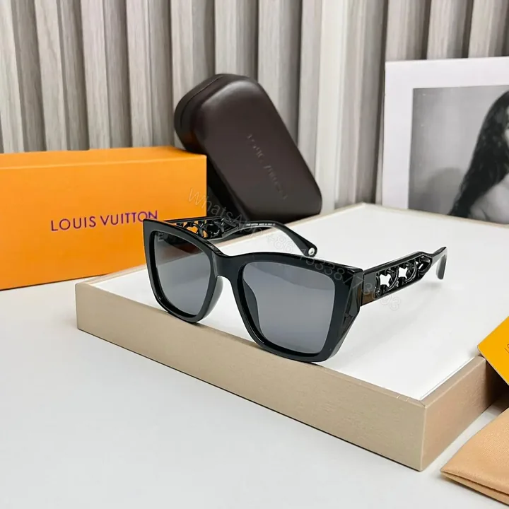 View 1 of Louis Vuitton Black Square Cutout Sunglasses