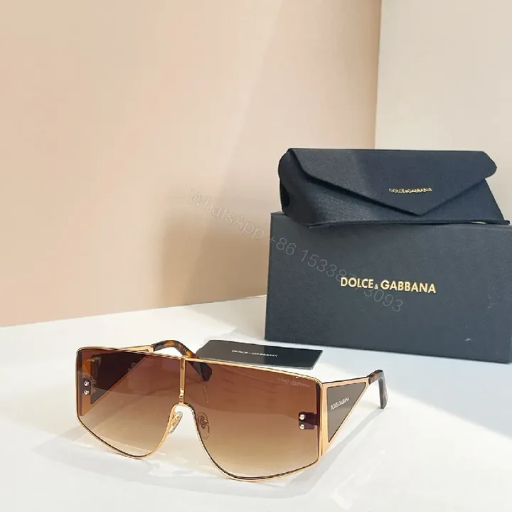 View 1 of Oversized Shield Sunglasses: Gradient Brown Lenses, Tortoise Gold