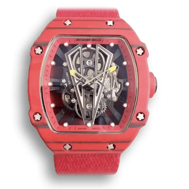 View 1 of Replica Richard Mille 27-03 Red Forged Carbon