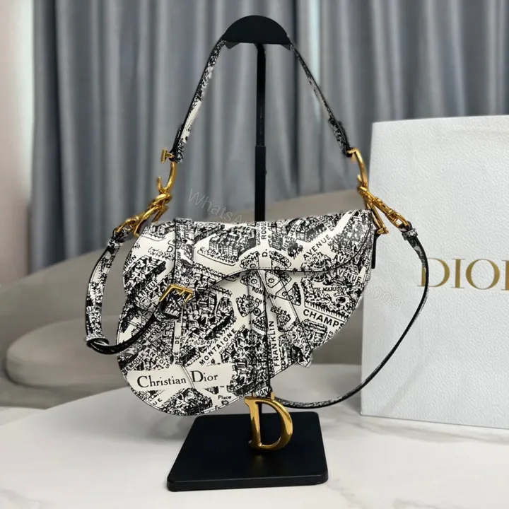 View 1 of Dior 11 Handbags Saddle Bag Woman’s Lock Gold 25x20x6cm
